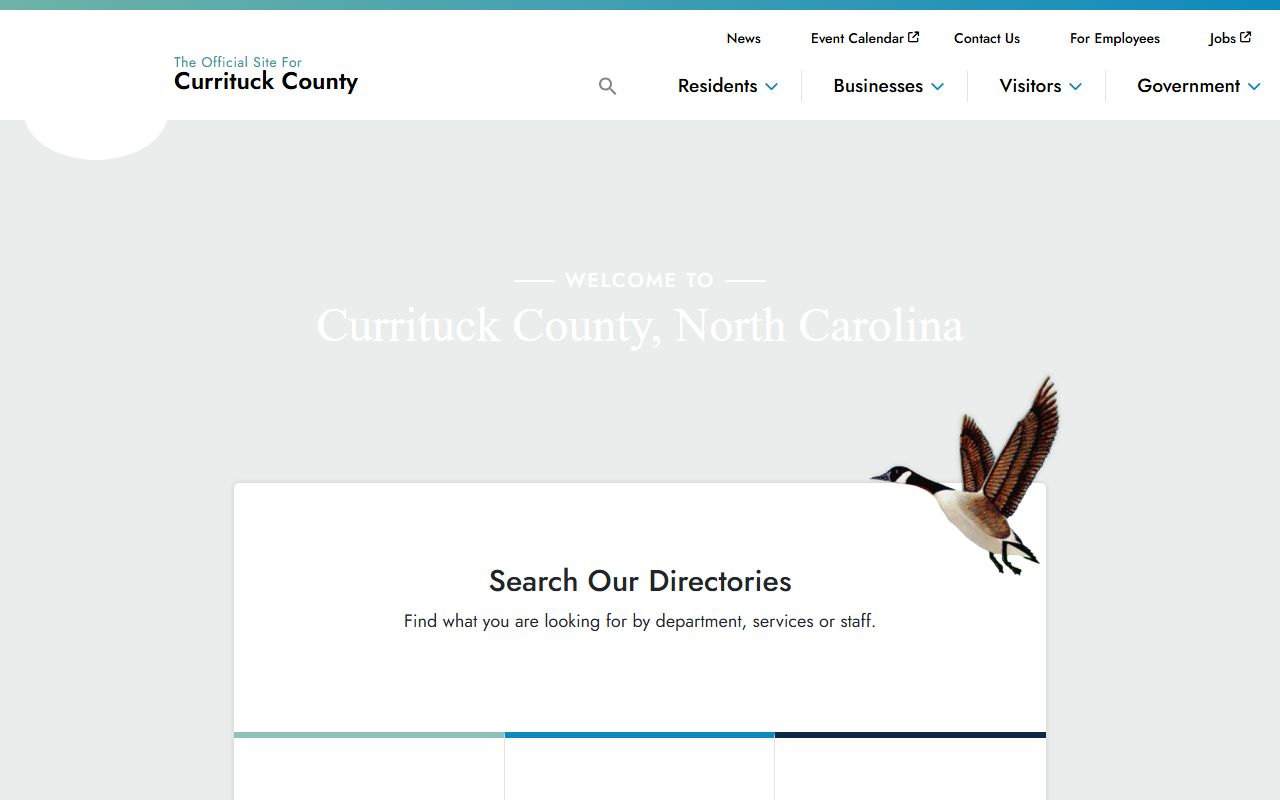 Currituck County government website for sex offender registration services