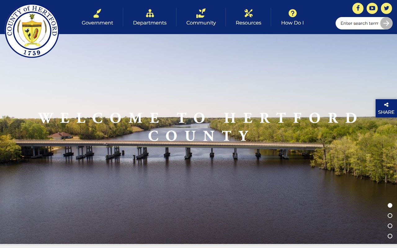 Hertford County government website with sex offender registry links