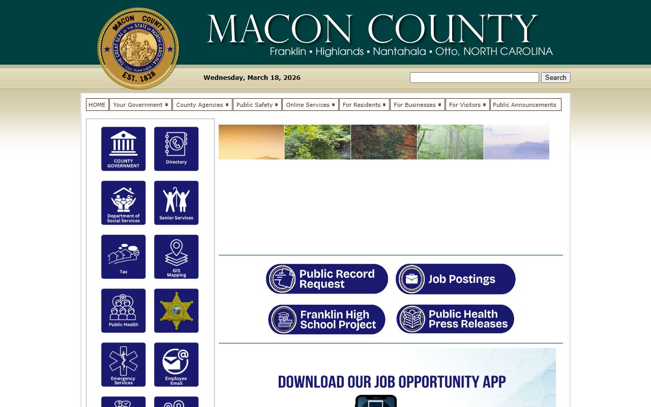 Macon County government sex offender registry resources