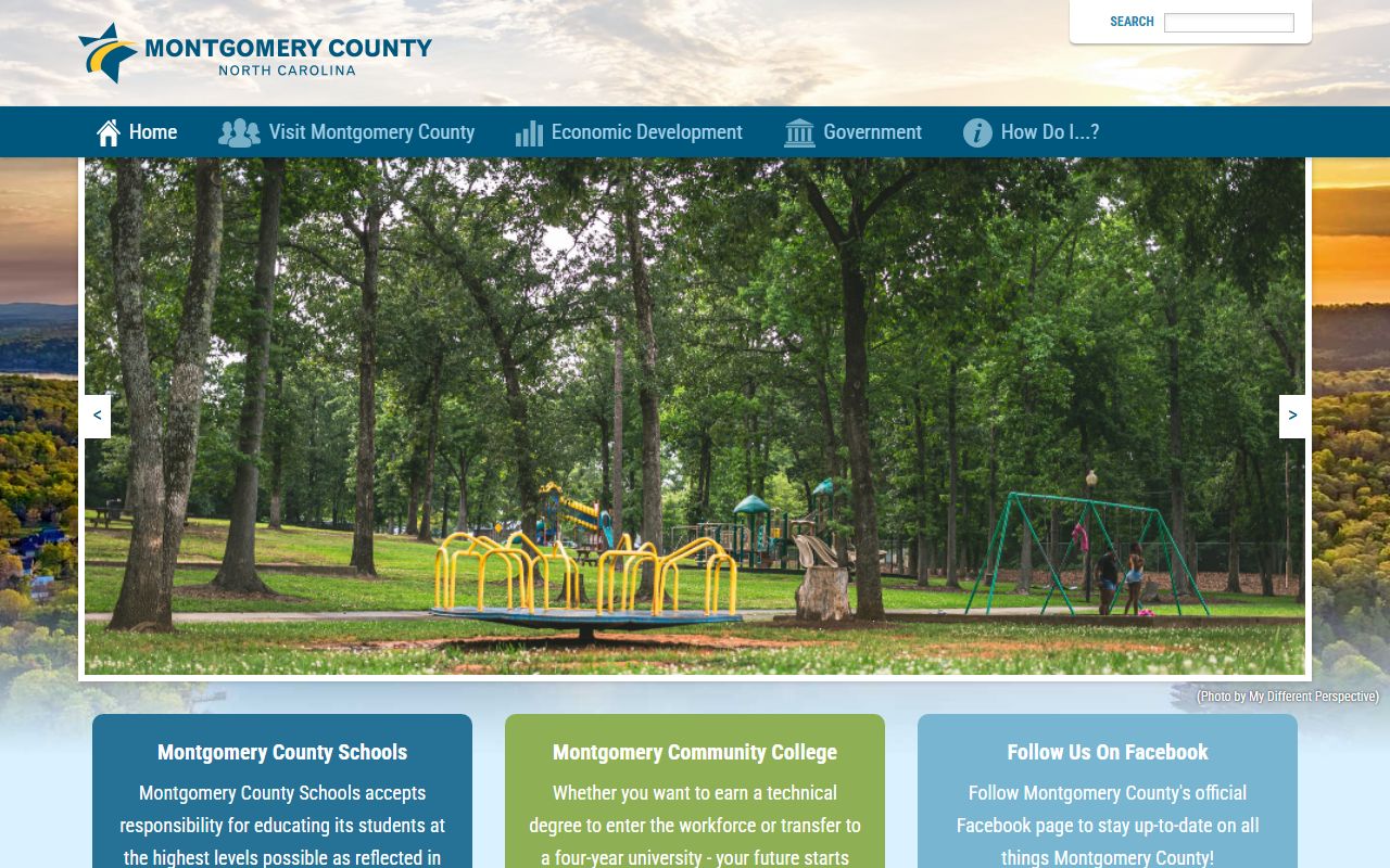 Montgomery County government website with sex offender registry information