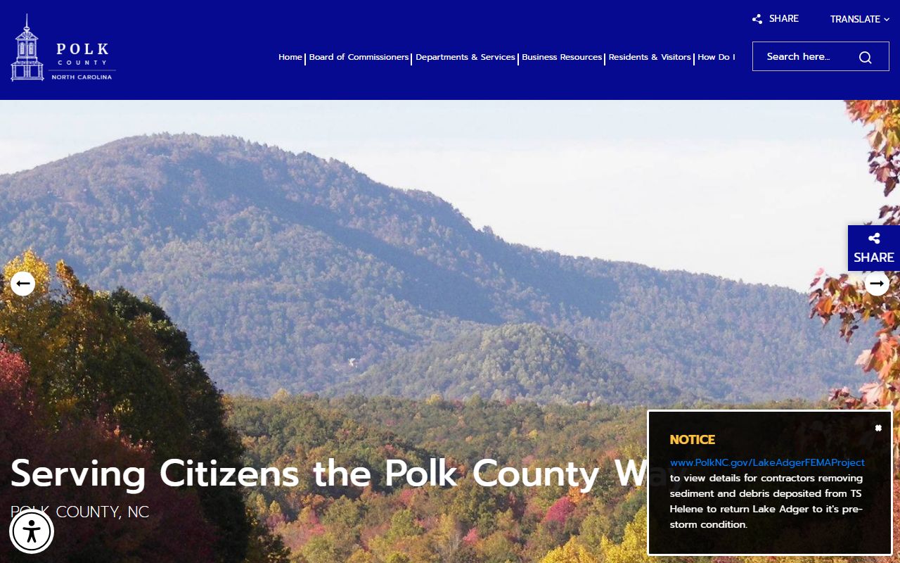 Polk County government website for sex offender registry information
