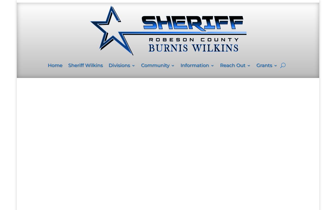 Robeson County Sheriff's Office website for sex offender registry