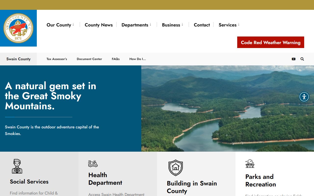 Swain County government website with sex offender registry resources