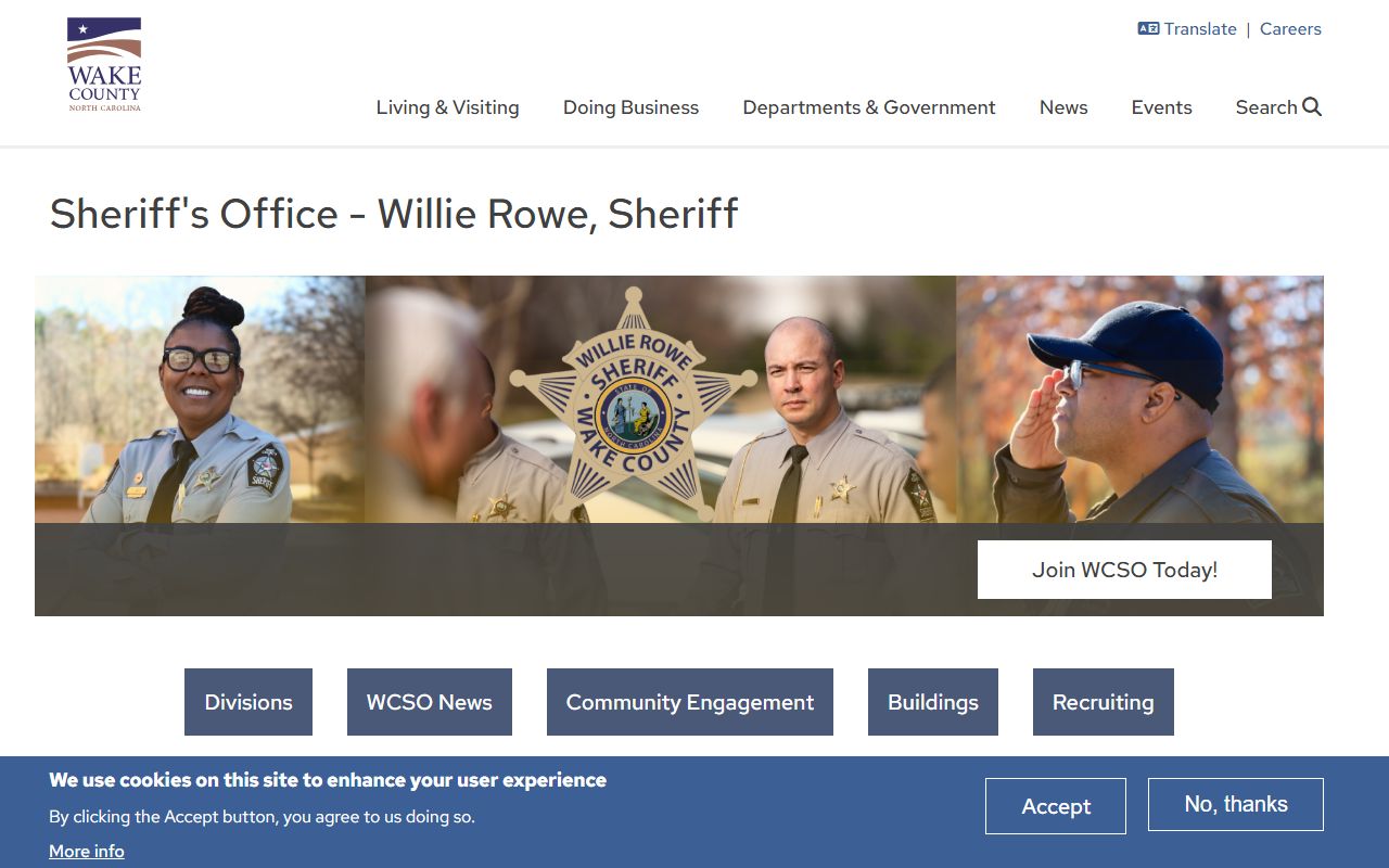 Wake County Sheriff's Office sex offender registry page