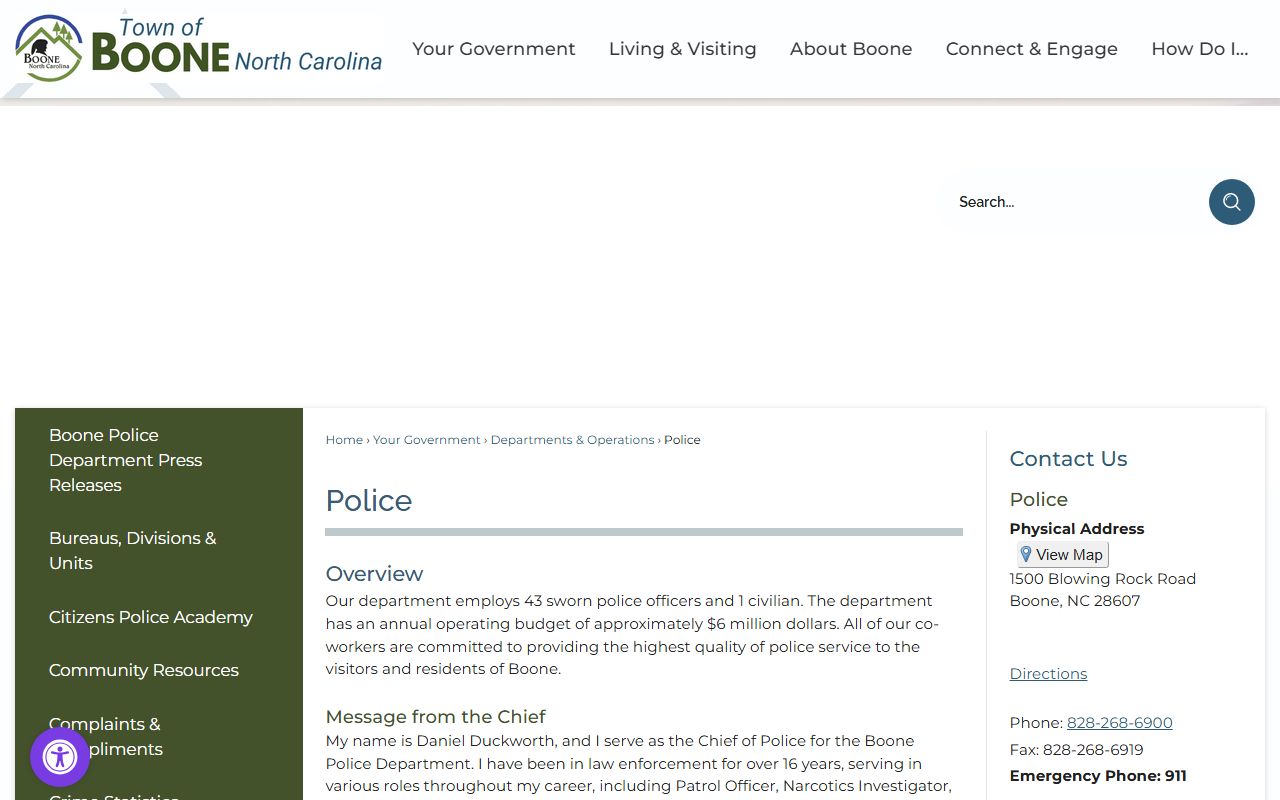 Watauga County sex offender registry through the Boone Police Department