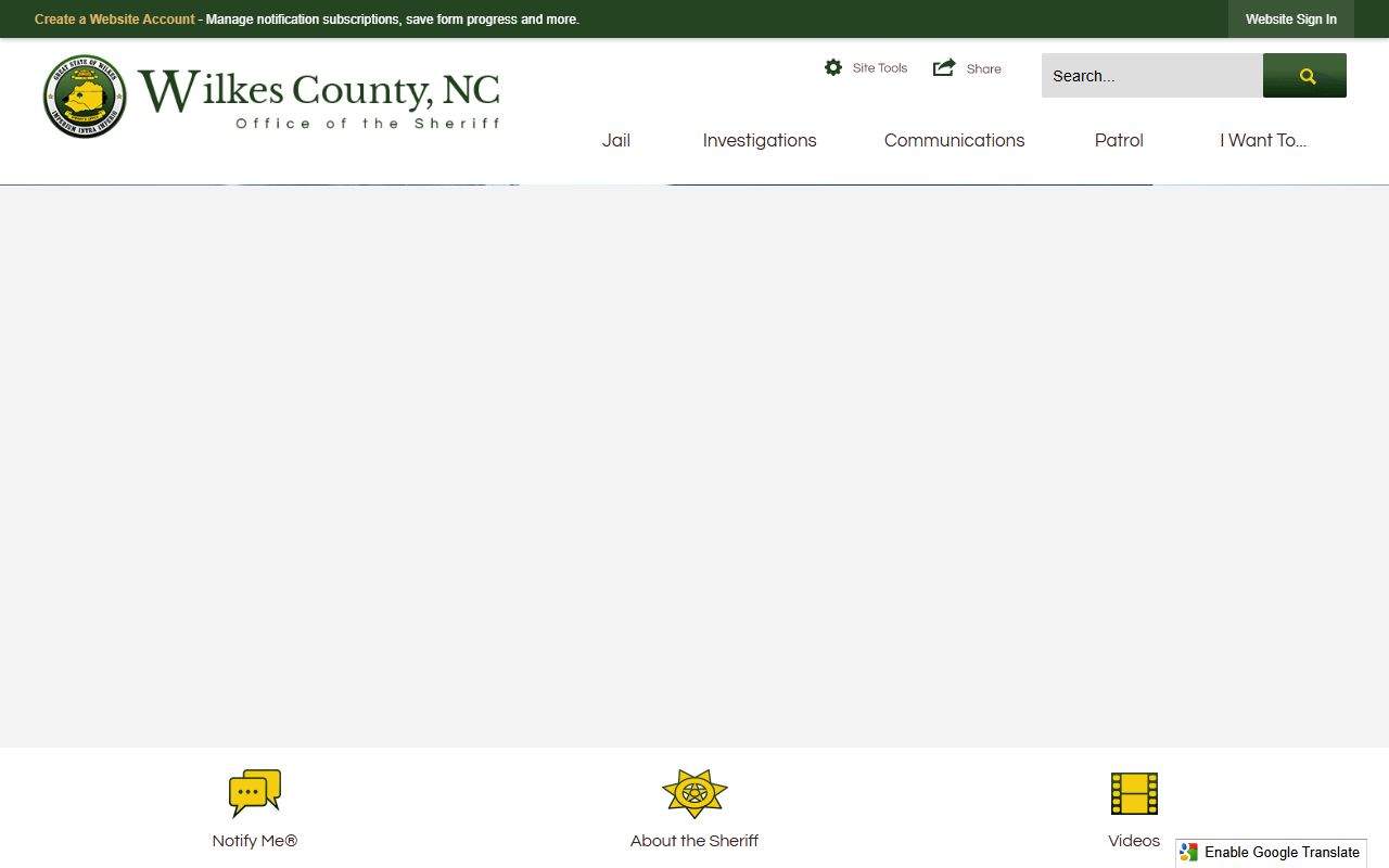 Wilkes County Sheriff sex offender registry page